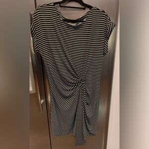 Reaction Kenneth Cole Black & White Stripe Dress size L Large